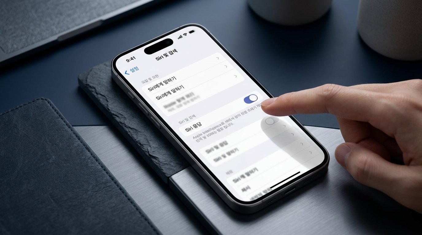 아이폰 Siri AI 및 애플 인텔리전스 기능 끄기 비활성화 설정 대표 이미지